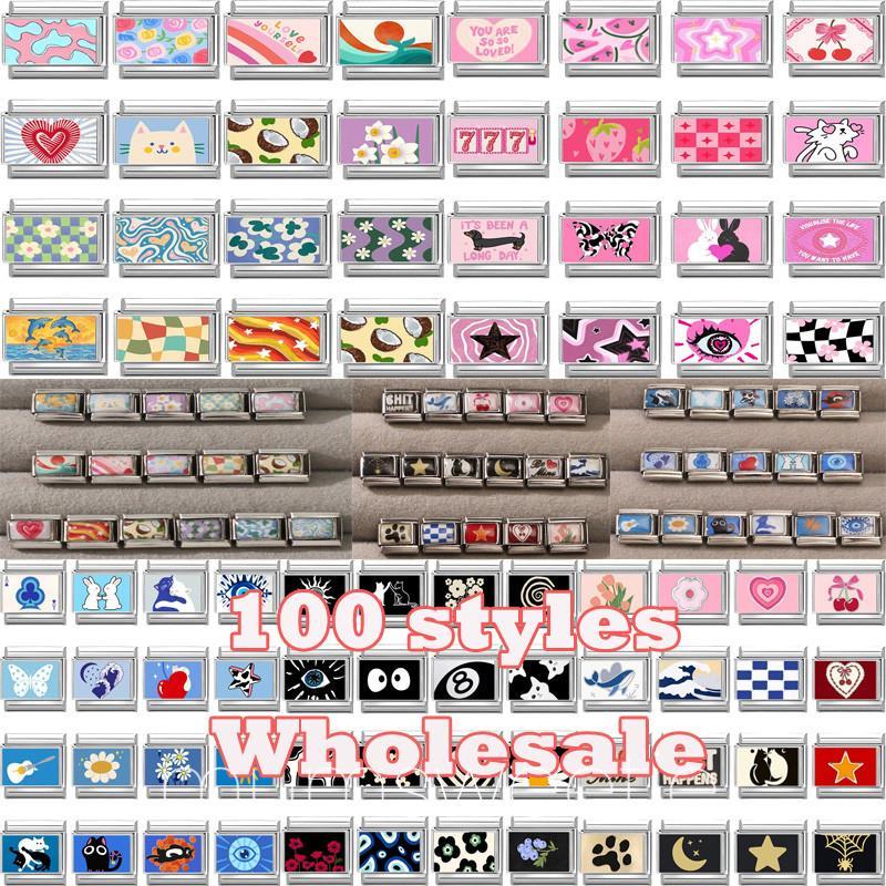 สร้อยข้อมือสแตนเลสแบบ Star Eye พร้อมลิงค์charm DIY สำหรับสร้อยข้อมือขนาด 9 มม.