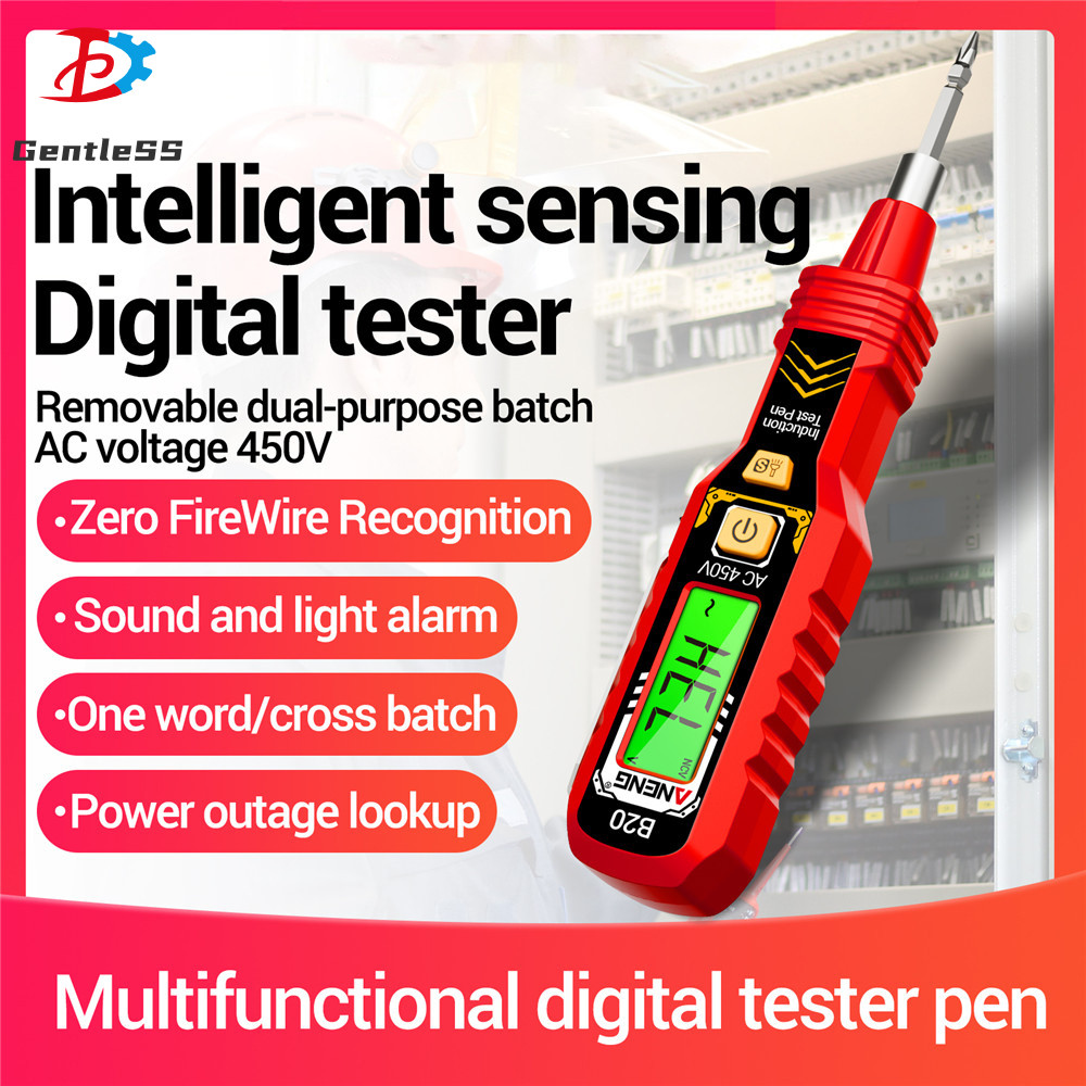 ANENG B20 ปากกาทดสอบแรงดันไฟฟ้าความแม่นยําสูง Multi-Function Detection Breakpoint จอแสดงผลดิจิตอล In