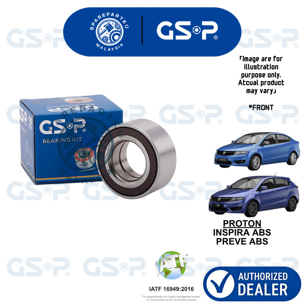 GSP FRONT WHEEL HUB BEARING สําหรับ PROTON INSPIRA ABS PREVE ABS (AUTO/MANUAL) GSP WHEEL HUB BEARING