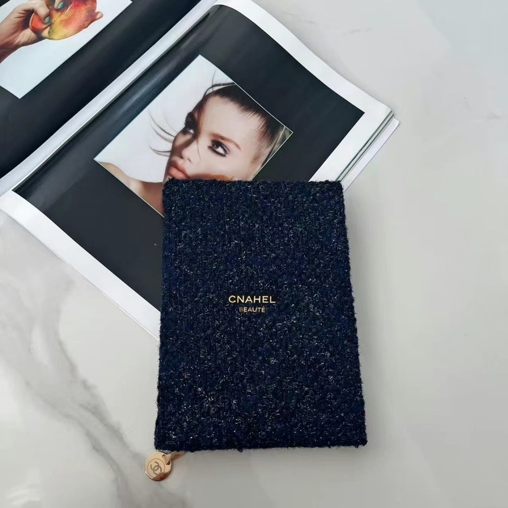 CHA Navy Tweed Cover Notebook สมุดบันทึกธุรกิจไดอารี่หนาพิเศษ
