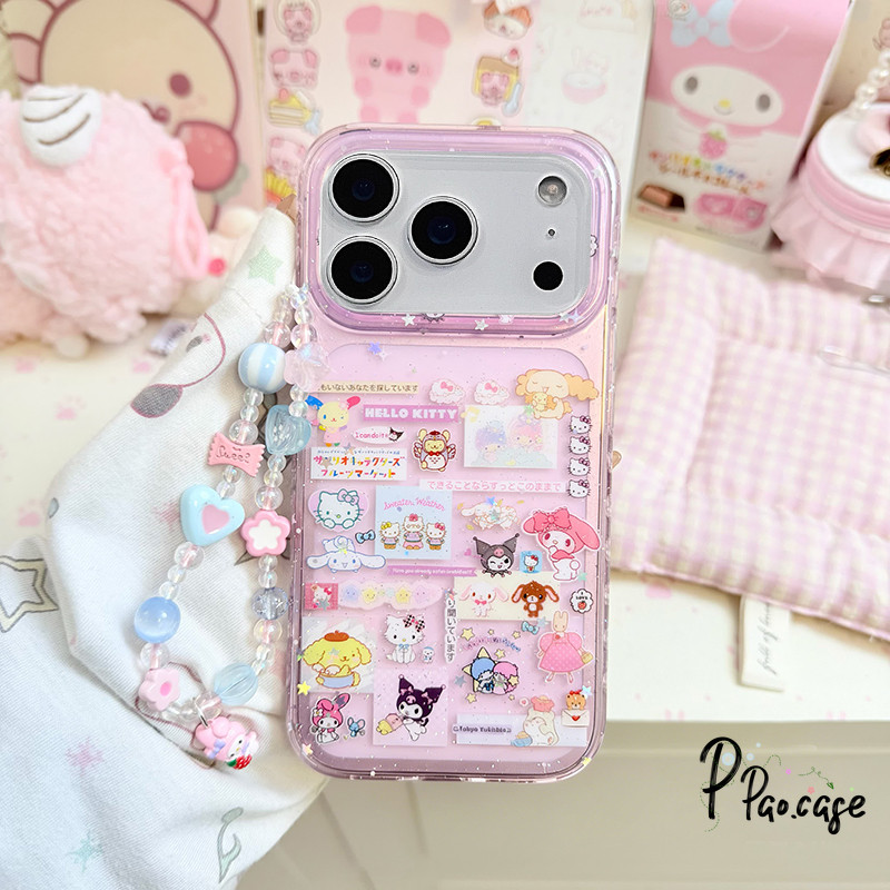 เคสไอโฟน13 15 17 เคสผงวาว ลายMelody Miffyสีชมพูฮิต สำหรับ IPhone 17 16 11 13 14 12 15 Pro Max Air 14 7 8 15 16 Plus XR X