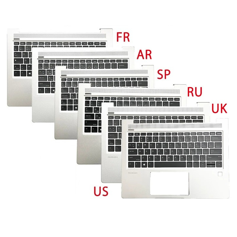 ใหม่ US รัสเซียสเปนคีย์บอร์ดสําหรับ HP Probook 430 G6 430 G7 ZHAN 66 13 G2 แล็ปท็อป Palmrest คีย์บอร