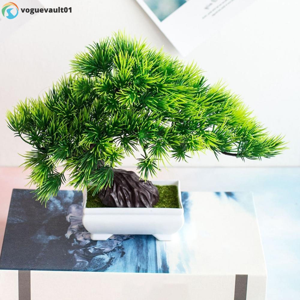 1Pc Artificial Plant Simulation Fake Potted Bonsai Tree Desk Ornament Home Decor