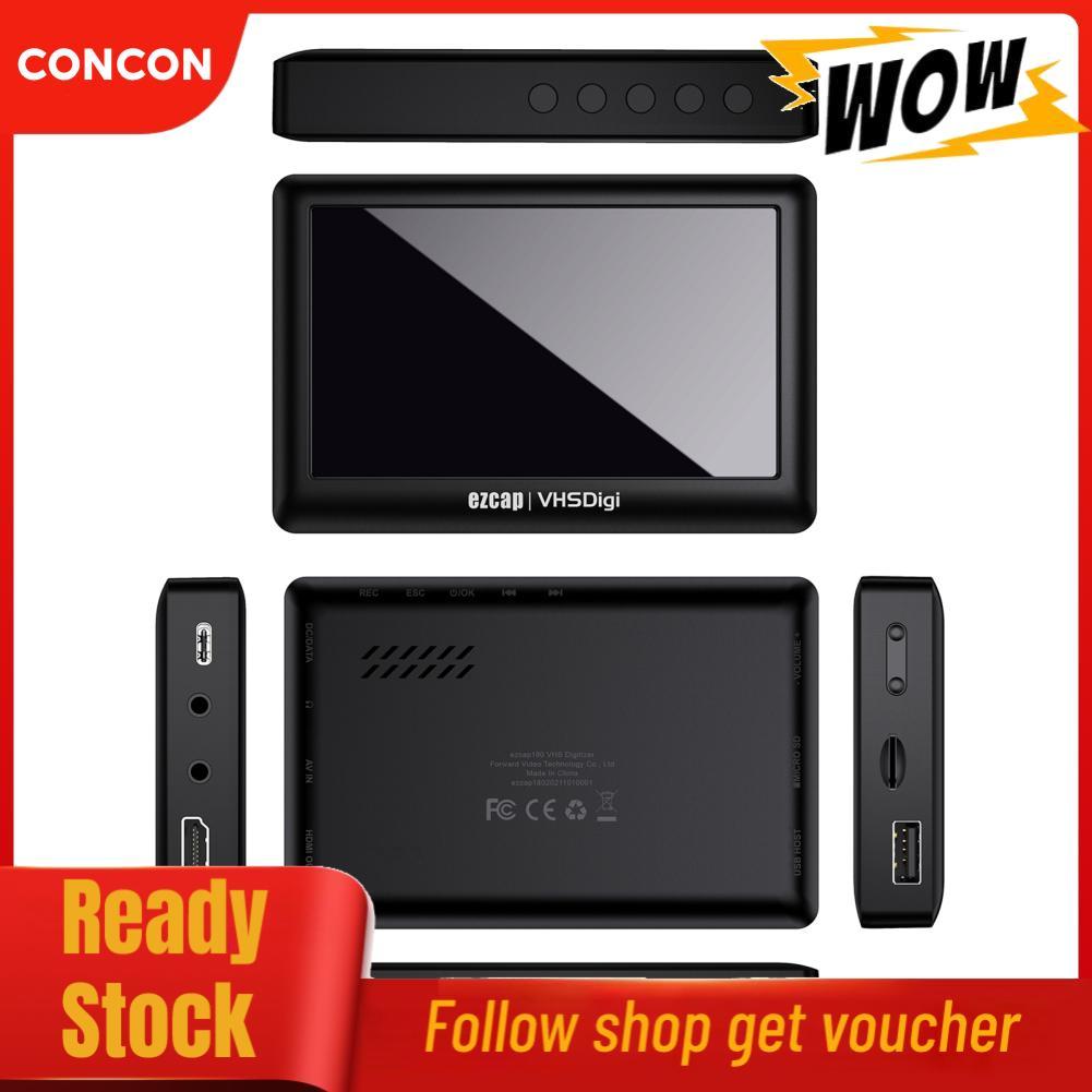 Concon Concon Ezcap180 AV เครื่องบันทึกภาพวิดีโอกล่องจับภาพเสียงตัวแปลงอนาล็อกเป็นดิจิตอลบันทึกจากกล