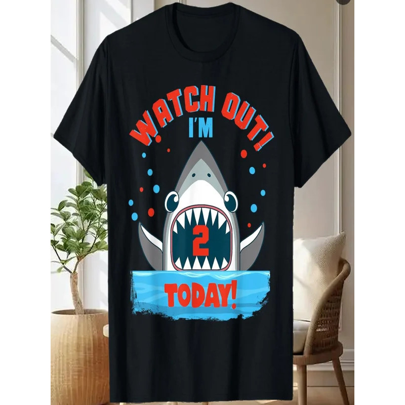 2 Year Old Birthday, Shark, Shark 2nd Birthday T-Shirt