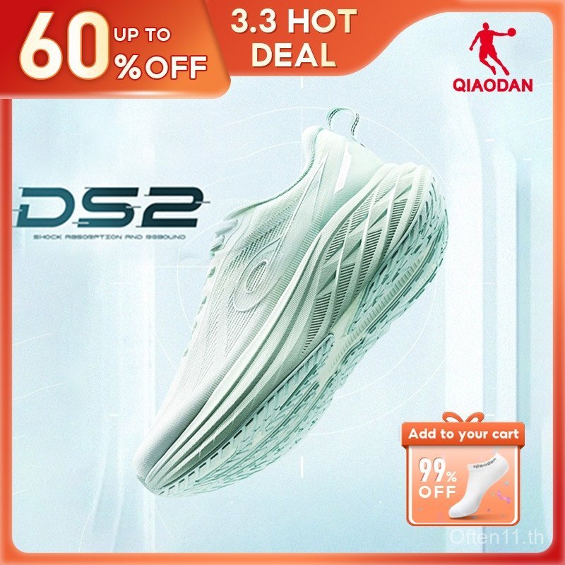 รองเท้าวิ่ง Qiaodan DS2 สำหรับผู้หญิง กันกระแทกดี มีความนุ่มและเบา ส้นเด้งหัวกว้าง