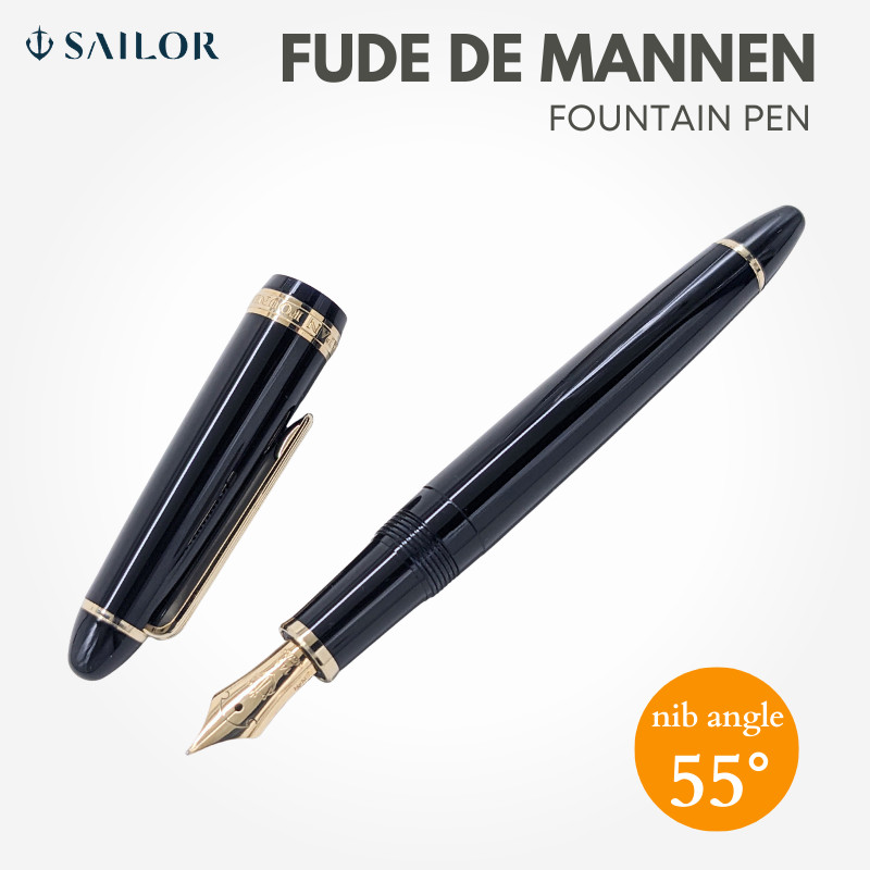 ปากกาหมึกซึม SAILOR รุ่น Profit Fude DE Mannen สีน้ำเงิน หัวปากกาพิเศษ 10-0212-740 เครื่องเขียนสำหรับสมุดบันทึก/ไดอารี่จากญี่ปุ่น