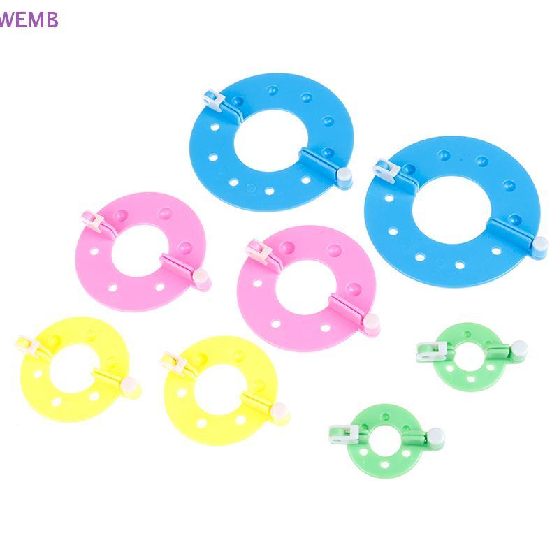 WEMB 8PCS 4 ขนาด Fluff Ball Weaver PomPom Maker ถัก Loom Kit ใหม่