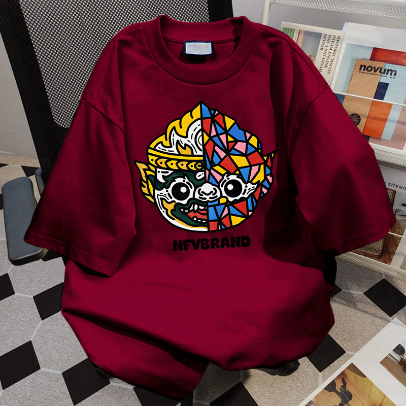 【จัดส่งจากกรุงเทพฯ】LABZAA  ️ ลายสกรีนสีสัน เสื้อยืดทรงหลวม ใส่สบาย ระบายอากาศ YG4939 ราคา ถูกที่สุด ดีลบีเคเค แกลเลอรีภาพที่ 3