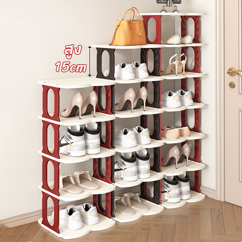 ชั้นวางรองเท้า ชั้นวางของ แบบ DIY ที่วางรองเท้า มีให้เลือกหลากหลายชั้น ซ้อนได้หลายชั้น อเนกประสงค์ การรวมกันแบบฟรี ประ