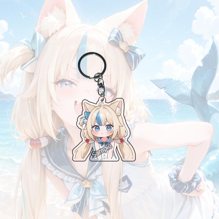 Gantungan Kunci Vtuber อะนิเมะ Sameko Saba - Gawr Gura - Dooby 3D - พวงกุญแจ - ของที่ระลึก Murah A