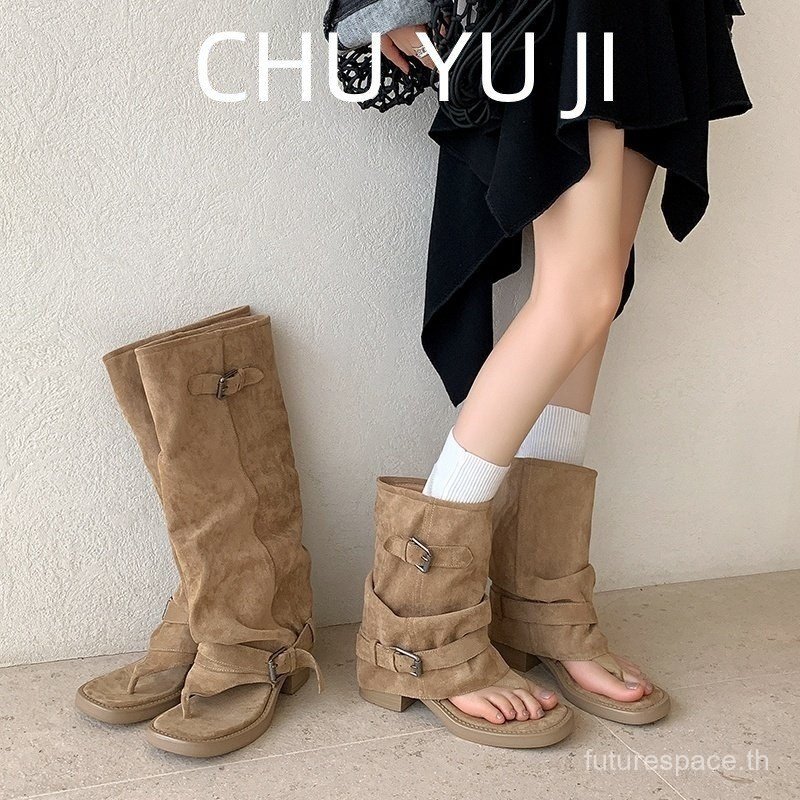สายรัดหัวเข็มขัด บูตเท้า-สลิง พื้นหนาและส้นรองเท้า เหมาะสำหรับฤดูร้อน