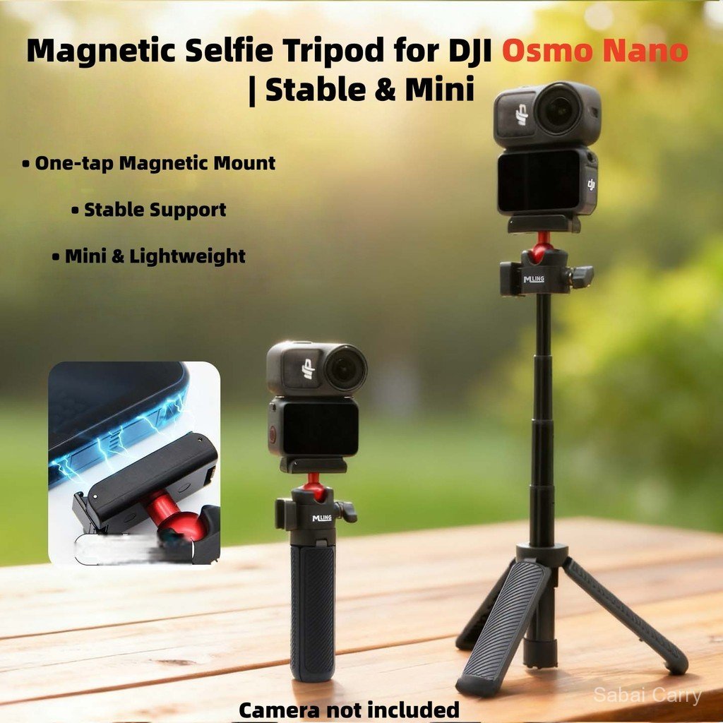 DJI Osmo Nano & Action 6 ไม้เซลฟี่แม่เหล็ก ขาตั้งกล้องแบบยืดหดได้ อุปกรณ์เสริม มีช่องขาเย็น