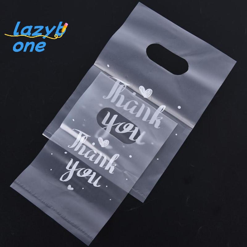 LZ-t] 100 ชิ้น Mini ขอบคุณถุงของขวัญพลาสติกงานแต่งงานถุงขนมกระเป๋าช้อปปิ้งกระเป๋า [ใหม่]