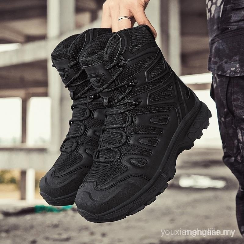 Hot combat SWAT MENS รองเท้ายุทธวิธีกลางแจ้งเดินป่าทหารตํารวจรองเท้าปฏิบัติการ 1606 9ZFC 27VL KLUG