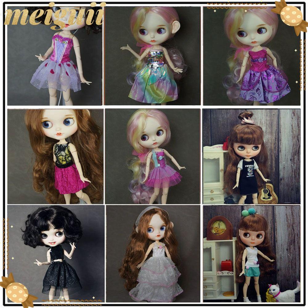 MEIGUII Elegant T-shirt Dresses, DIY Accessories Cute Doll Simple Dresses, Gift Toys Fashion Mini Pr