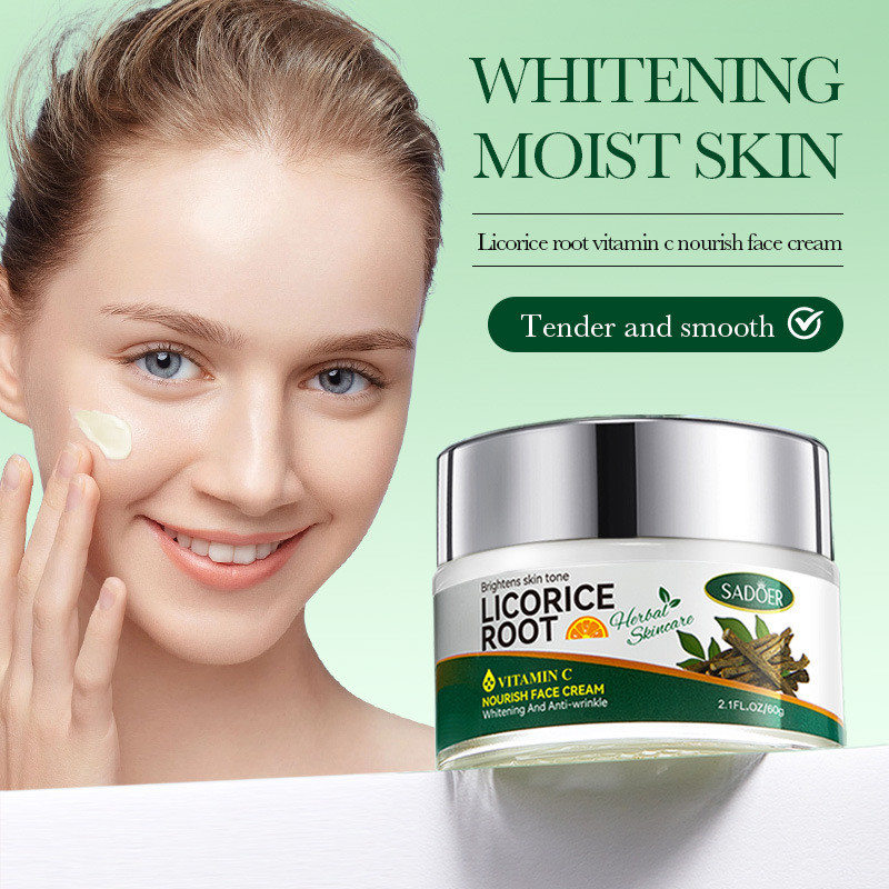 Licorice VC Nourishing Cream SADOER Moisturizing Rejuvenating Brightening Cream