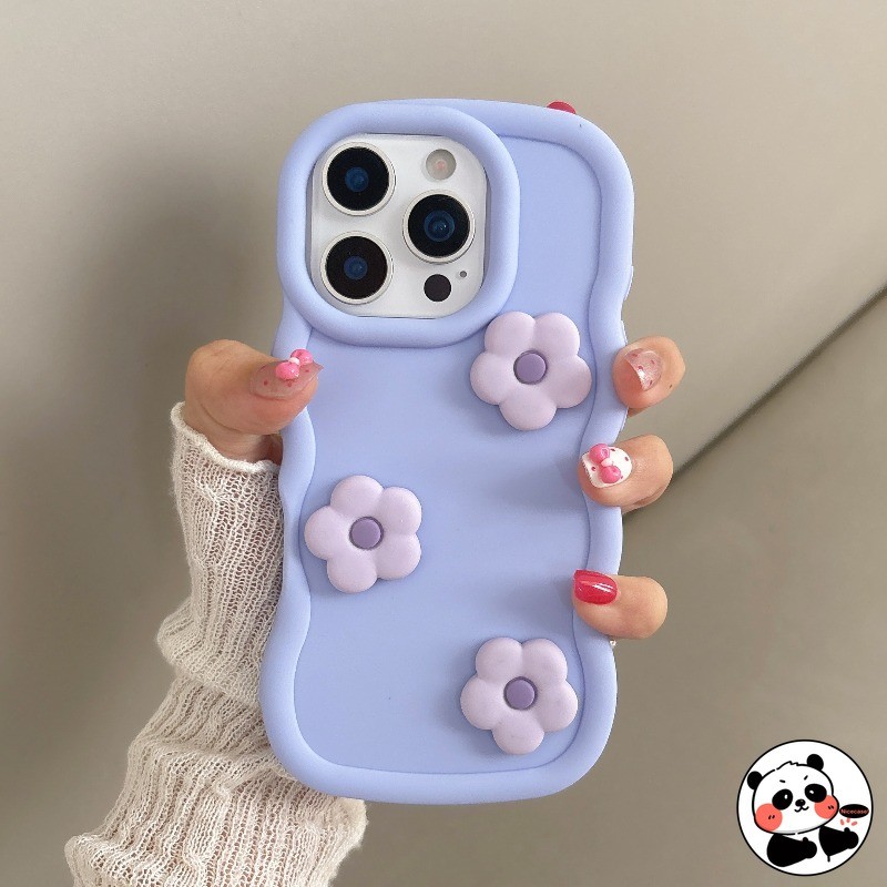 ดอกไม้น่ารัก 3D Wave เคสโทรศัพท์สําหรับ Realme 14X 13 12 11 Pro Plus NFC 12X 11X 10 9i 9 8 Pro 7i Gl
