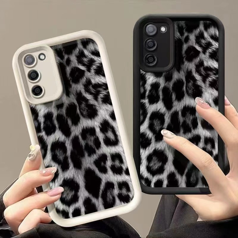 เคส samsung a05 เคส samsung a55 5g สีดําสีขาวเสือดาวพิมพ์เหมาะสําหรับSamsung Galaxy S24/S23/S22ultra