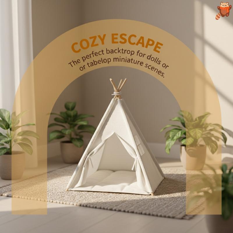 [AP] 1:12 Scale Camping เต็นท์รุ่นตกแต่งจําลองเต็นท์กลางแจ้งเครื่องประดับ Ob11 ตุ๊กตาตุ๊กตาเต็นท์ขนา