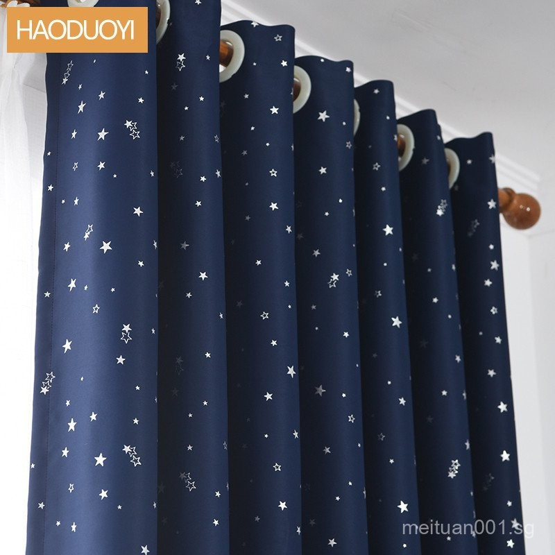 ผ้าม่านกันแสงสําหรับห้องนั่งเล่นห้องนอนเด็กโมเดิร์น Lucky Star Soft Window Treatment ผ้าม่าน A7KL