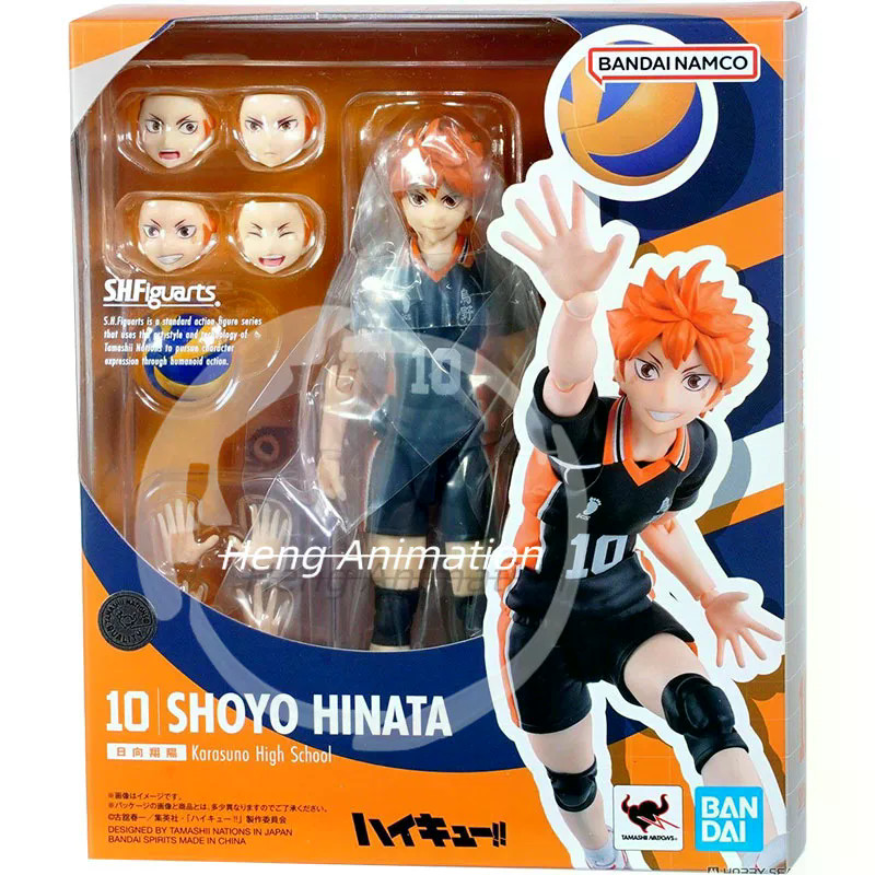 Bandai Haikyuu Action Figure SHF Hinata Shoyo Karasuno Hight School มีความสามารถสูงของสะสมอะนิเมะตัว