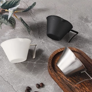 ถ้วยตวงกาแฟ 100มล ทําจากสแตนเลส 304 พร้อมที่จับและสเกล กันหยด เหมาะสําหรับชงกาแฟ เครื่องดื่ม ค็อกเทล