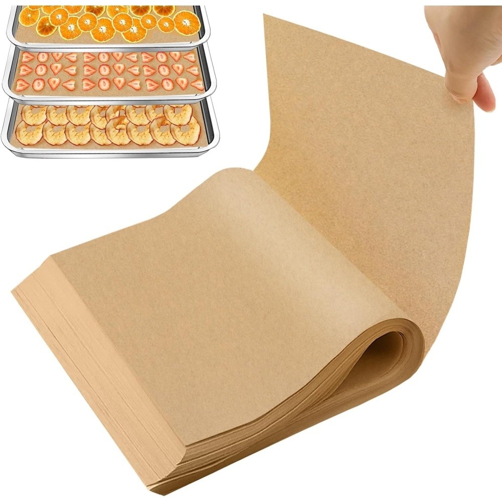 100Pcs Parchment Paper Baking Sheets Non-Stick Precut Baking Parchment Baking Paper Will Not Curl Bu
