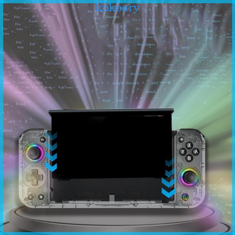 Ergonomic Grip Game Controller for NSO Consoles with Colorful Light Effect