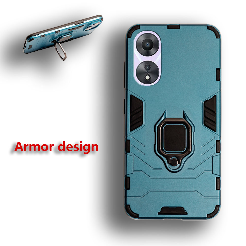 เกราะทหารสําหรับOppo A78 5G A58 A58x A1x CPH2483 2495 PHJ110 Kickstandป้องกันเคสโทรศัพท์แหวนแม่เหล็ก