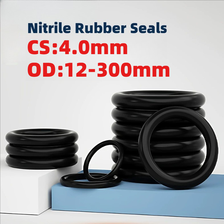 CS4.0mm แหวนซีลยาง O-ring O-ring OD12-400mm แหวนซีลน้ํามันไนไตร, ปะเก็นสีดํากันน้ําและทนอุณหภูมิสูงP
