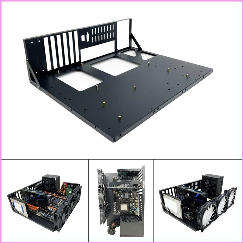Cinn แผ่นเหล็กรีดเย็นเปิด Miner Mining คอมพิวเตอร์กรอบ Rig สําหรับ GPU Cooler