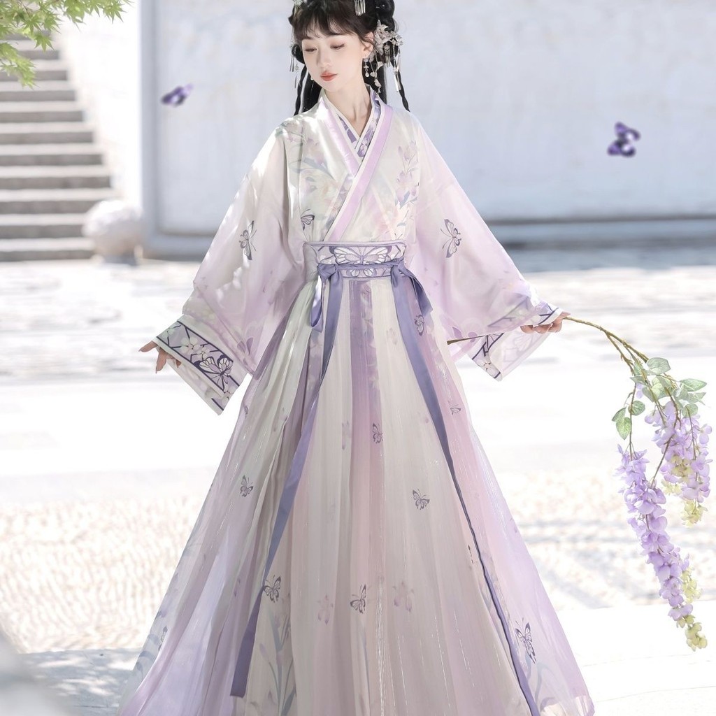 Chihiro Hanfu Qingyi Jin Made Cross Collar กระโปรงยาวเอวทุกวัน 20253.24