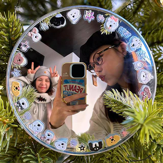 ตลกรับสมัคร Selfie Mirror Travel Photography Prop กระจกนูน กระจกมือถือ กระจกแต่งหน้า