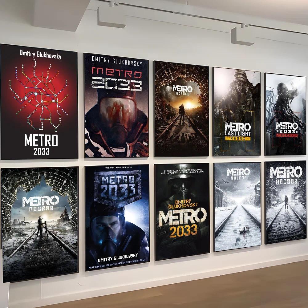 โปสเตอร์เกมอนิเมะ M-Metro 2033 งานพิมพ์คุณภาพสูง ศิลปะติดผนัง เหมาะสำหรับห้องนั่งเล่น ห้องนอน ห้องเร
