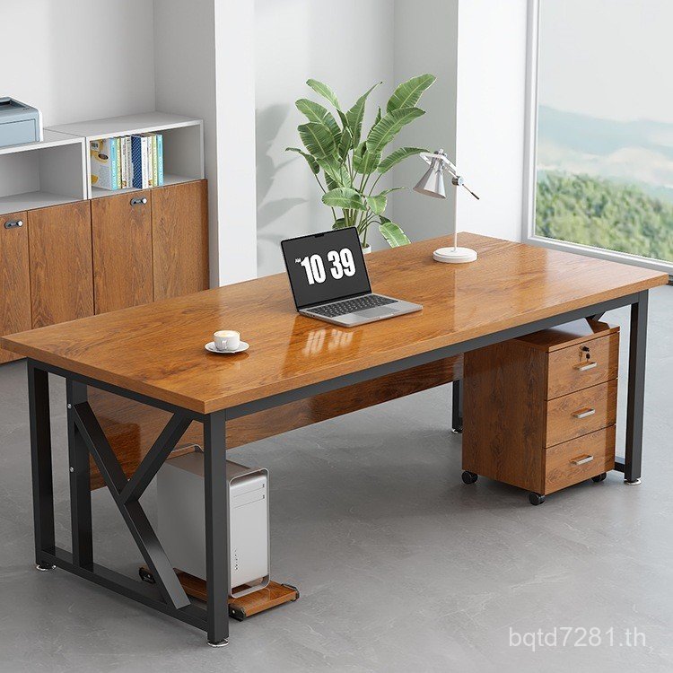 Simple Single Supervisor Net Modern Table Table Chair Large Combination Desk โต๊ะคอมพิวเตอร์ Red Man