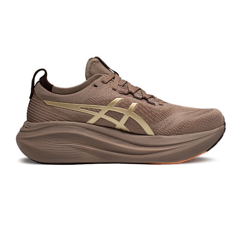 my ASICS รองเท้าวิ่งกันกระแทกและทนต่อการสึกหรอของผู้ชาย GEL-NIMBUS 27 LUXE Brown 41.5 CCCE