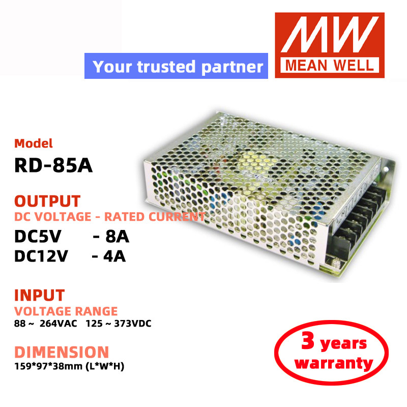 MEAN WELL RD-85A DC5V DC12V RD-85B 5V 24V Meanwell Switching Power Supply DC Power