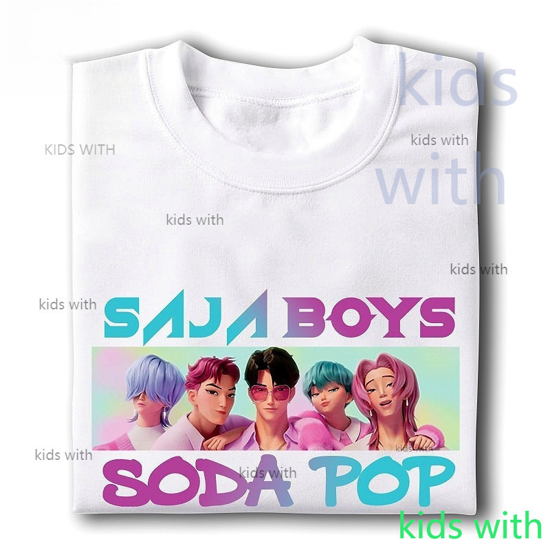 COD(ส่งสินค้าใน 24 ชั่วโมง) T-shirt Soda pop shirt Huntrix kpop demon hunter cod| unisex comfortable มีเพียงลายด้านหน้า