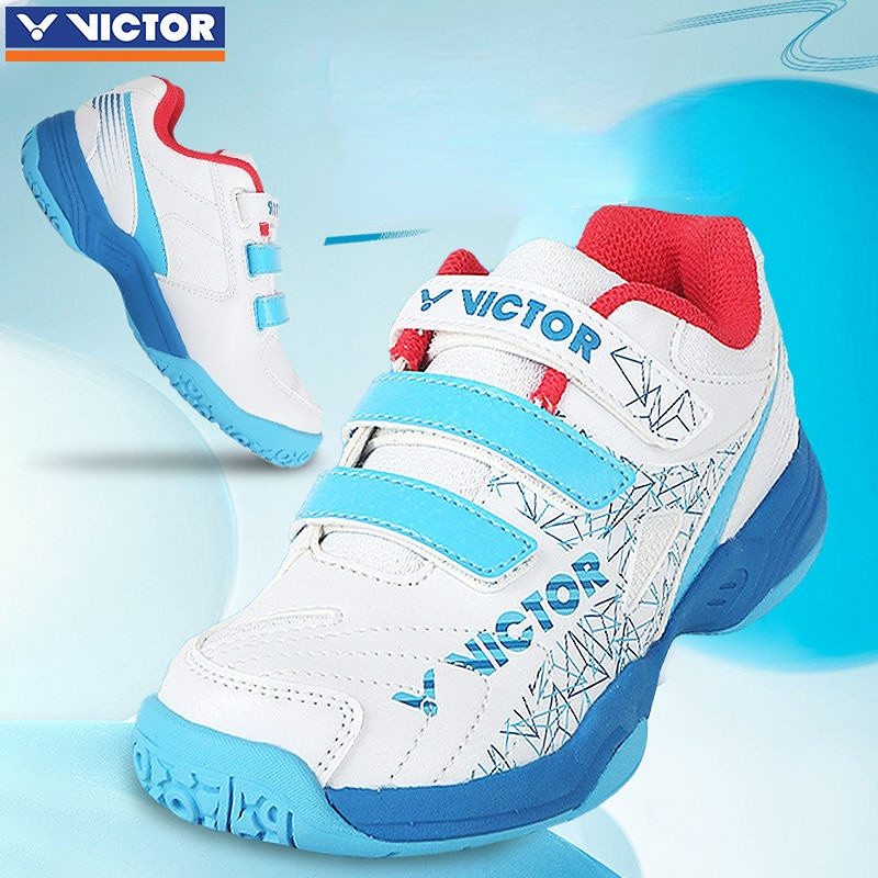 Victor A170jr A362IIรองเท้าแบดมินตันเด็กกันลื่นระบายอากาศออกแบบเต็มรูปแบบ ลดแรงกระแทก กันลื่น น้ำหนักเบา
