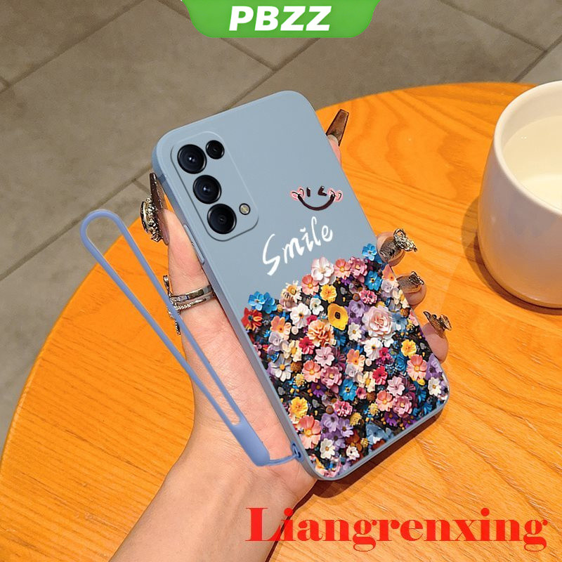 PBZZ ปลอก oppo RENO 5 5g oppo RENO 4 4g reno5 5g เคสโทรศัพท์ Softcase ซิลิโคนเหลว Protector Smooth กันกระแทกฝาครอบกันชนออกแบบใหม่การ์ตูนยิ้ม YTXSH01