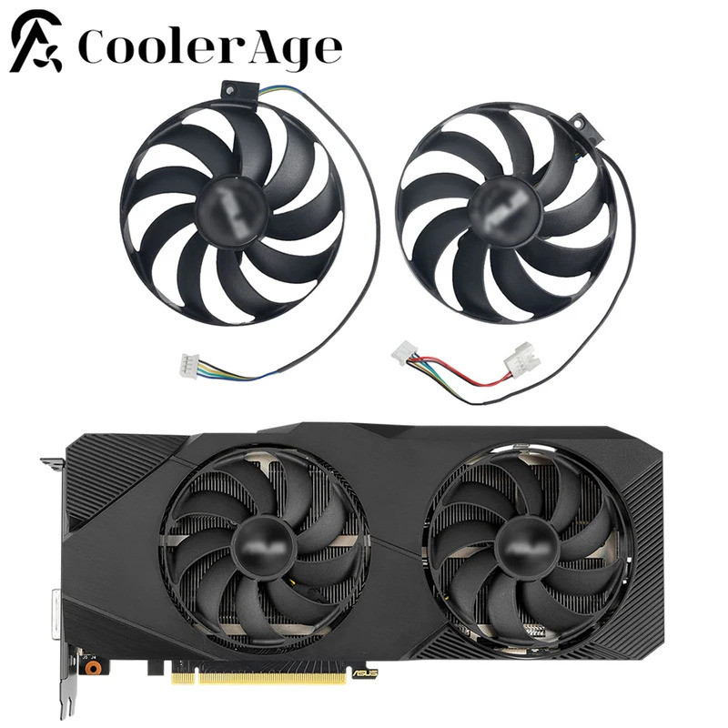 87มม. ที129215SU การ์ดวิดีโอพัดลมระบายความร้อนสําหรับ ASUS RTX 2060 Super 2070 2080 2080super DUAL E