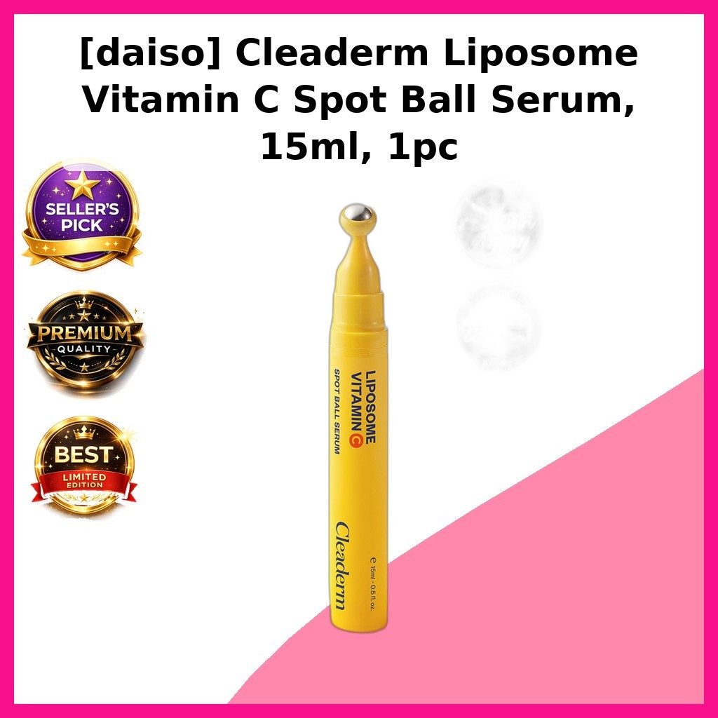 [daiso] Cleaderm Liposome Vitamin C Spot Ball Serum, 15ml, 1pc / Korean Spot Serum / Vitamin C Boost
