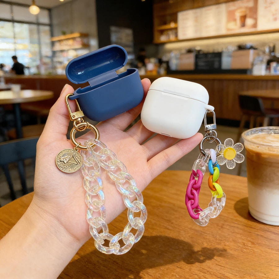 ดอกไม้KeychianสําหรับRealme Buds Air5 Pro/Air 6 Pro/Buds Q2S/Q2/Air2 Neo/Buds Air 3s/Air3 Neoซิลิโคน