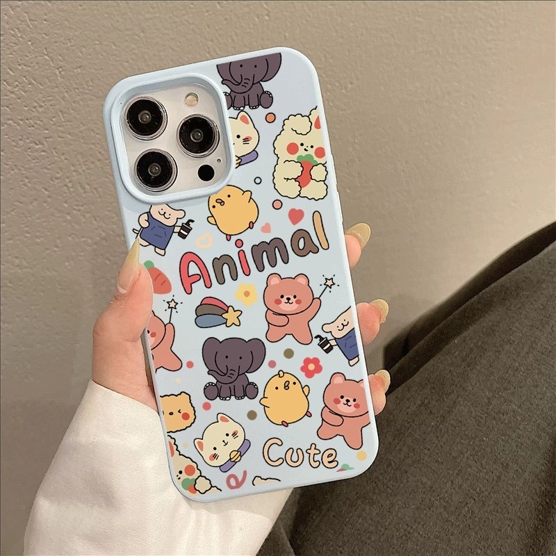 เคสไอโฟน 17/17 Pro/17 Pro Max/16/15/14/13/12/11 เคสซิลิโคนสีเดียว 5สี (ดำ ขาว ขาวชมพู น้ำเงิน เหลือง