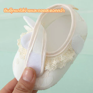 รองเท้าหัดเดินสำหรับทารก พื้นนุ่มกันลื่น รูปแบบน่ารัก ระบายอากาศ นุ่มสบาย เจ้าหญิงรองเท้าเดิน