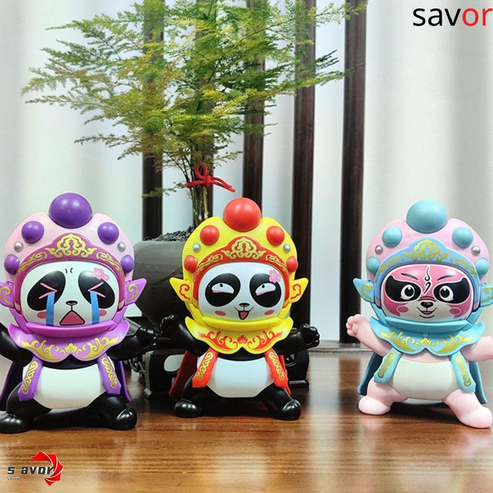 CHROM Opera Face Changing Doll, Sichuan Opera Peking Opera Figure ตุ๊กตาของเล่นเปลี่ยนหน้าแพนด้า, ลั