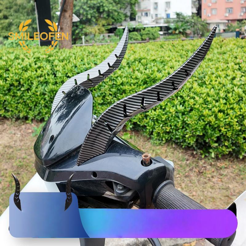 [Smileofen] 2 ชิ้นส่วนบุคคล Universal Car 3D Dragon Horn หลังคาตกแต่ง Creative & Cool อุปกรณ์ตกแต่งภ