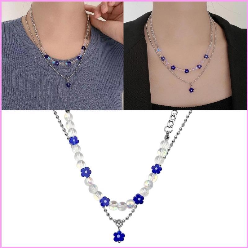 INF 2PCS Double Layer Choker Y2k เครื่องประดับผู้หญิงสร้อยคอสร้อยคอสร้อยคอสร้อยคอเครื่องประดับ