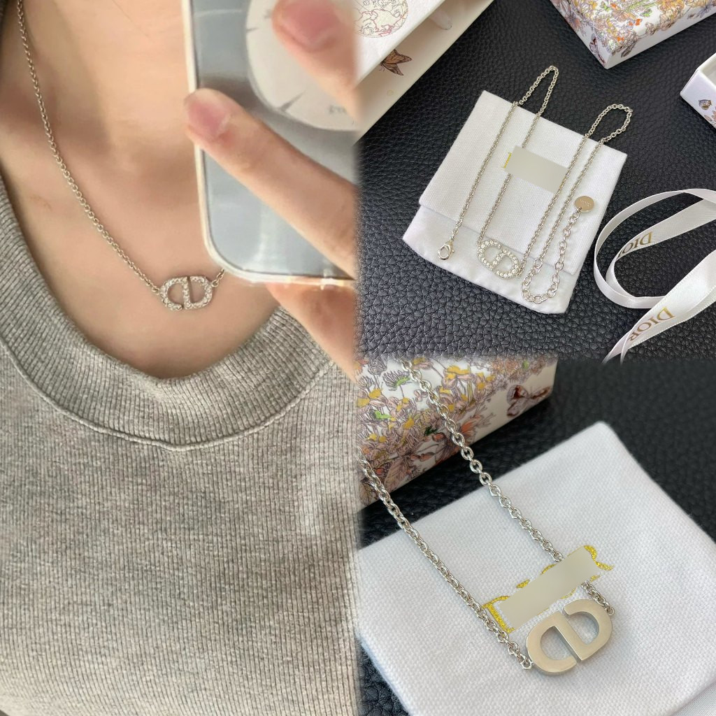 【ก่อนสั่งสอบถาม】ราคา1900 DDD CL สร้อยคอคริสตัลสีขาว  สำหรับผู้หญิง